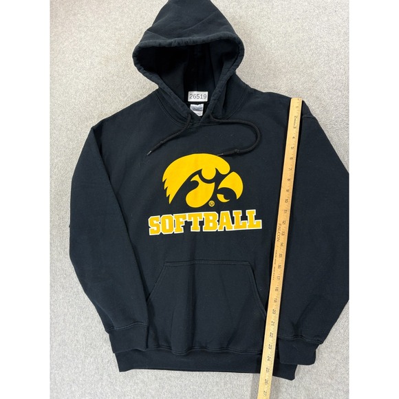Iowa Hawkeyes SOFTBALL Screened Logo Hoodie Sweatshirt (Men's Large) Black - Picture 5 of 11